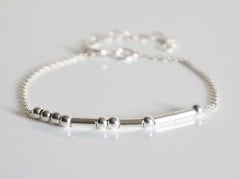 Mors Harfli Gümüş Künye