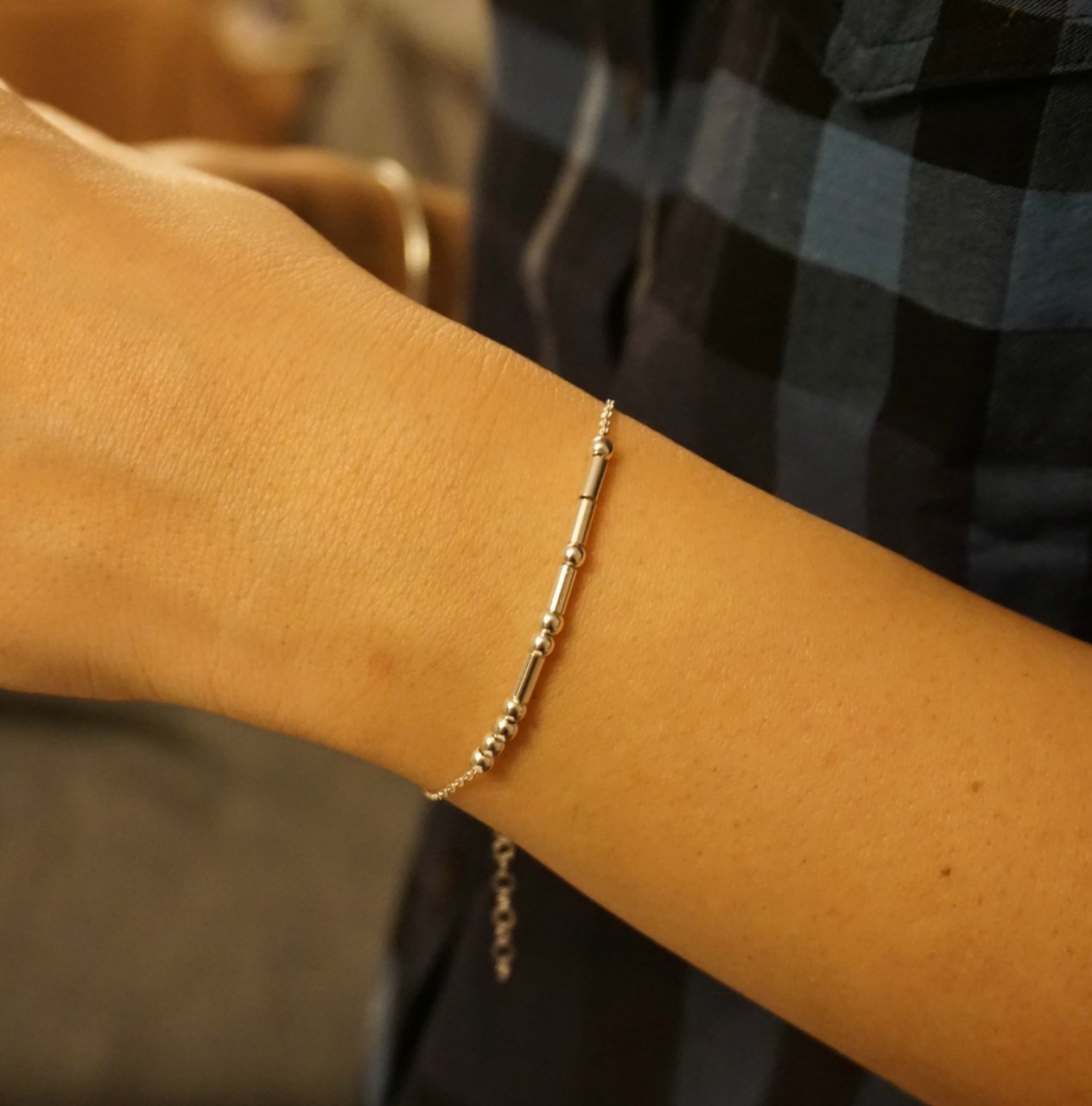 Mors Harfli Gümüş Künye