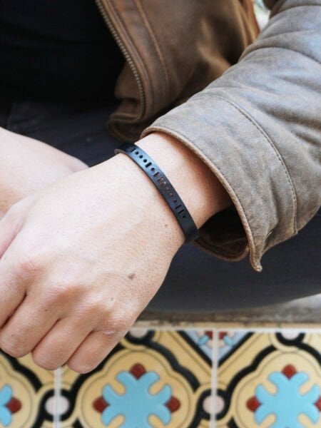 Mors Harfli Hakiki Deri Bileklik