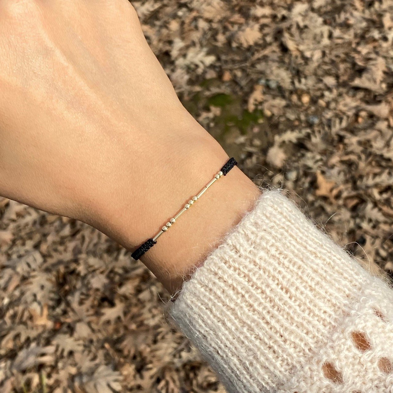 Mors Harfli 14 Ayar Altın Bileklik