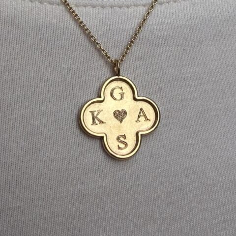 Dört Yapraklı Yonca Kolye | Altın