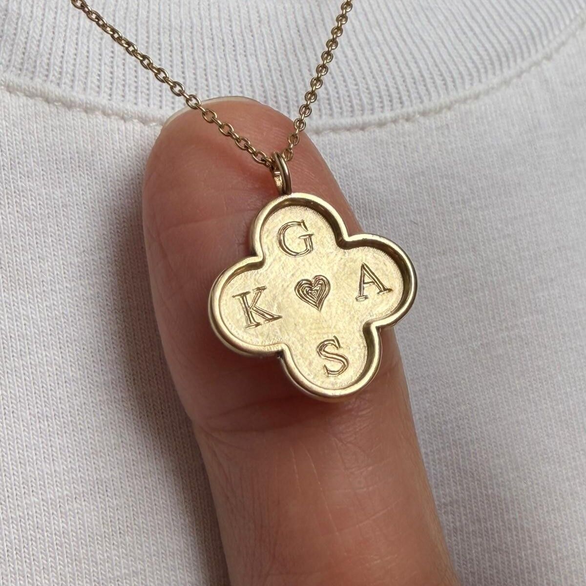 Dört Yapraklı Yonca Kolye | Altın