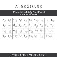 Parmak Alfabeli Gümüş Plaka Bileklik