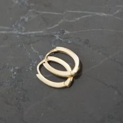 Minimal Oval Küpe