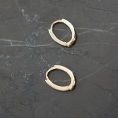 Minimal Oval Küpe