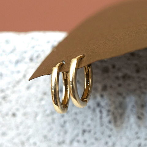 Minimal Oval Küpe