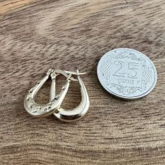 Yıldız Parıltılı Halka Küpe