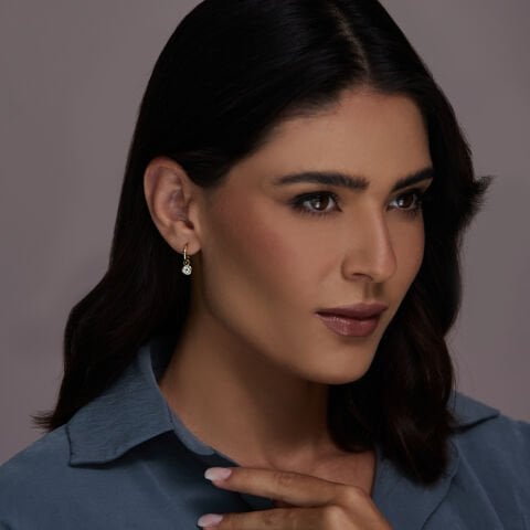 Aquamarine Halka Küpe