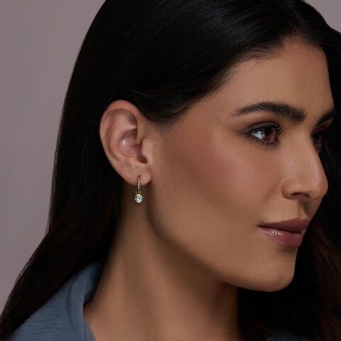 Aquamarine Halka Küpe