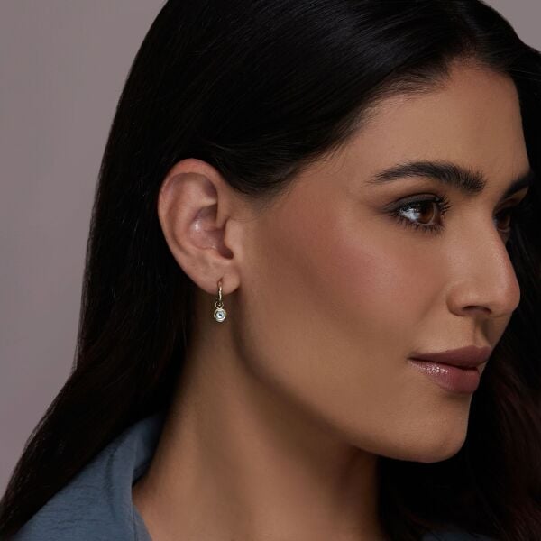 Aquamarine Halka Küpe