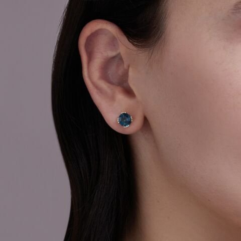 London Blue Topaz Küpe