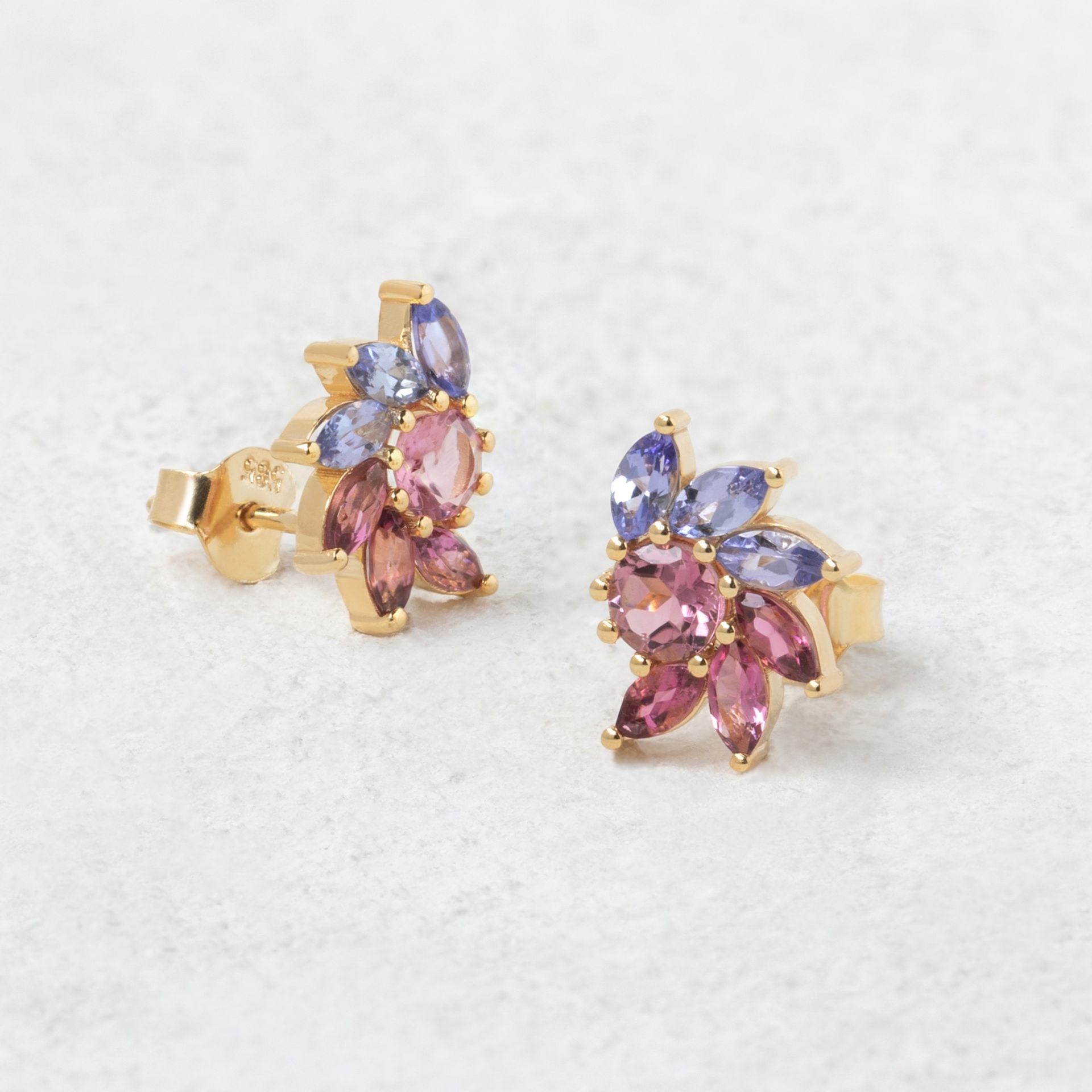 AURA NOIRE | Turmalin & Tanzanit Küpe