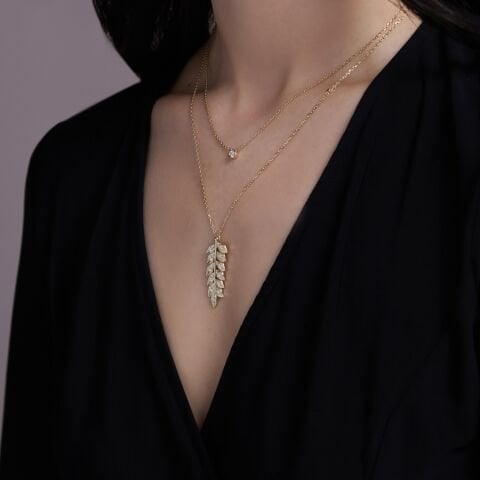 Victory Başak Kolye | Altın