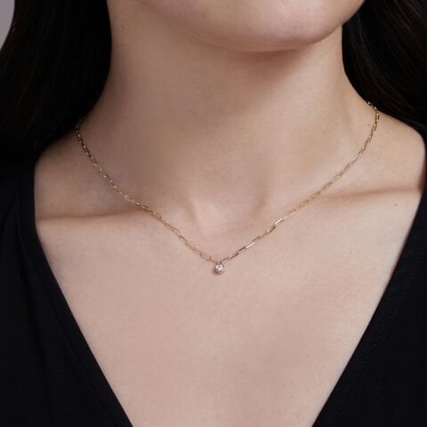 Rikkat Pırlanta Kolye | 0.09 ct