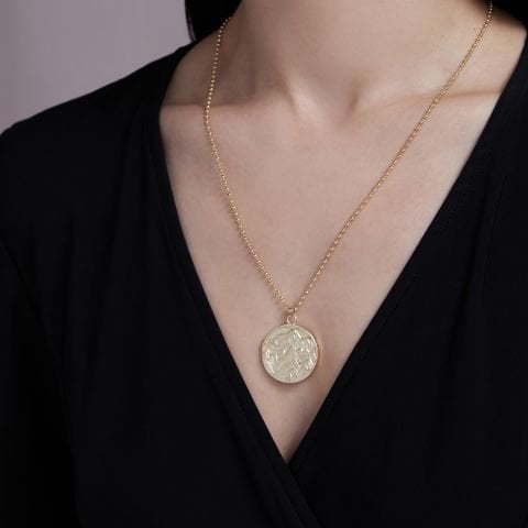 Dağ Madalyon Kolye - 1 | Altın