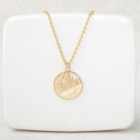Dağ Madalyon Kolye - 2 | Altın