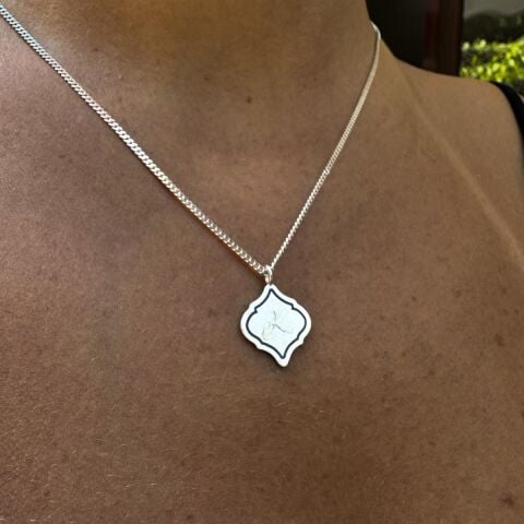 Harf Kolye – Mine Detaylı | Gümüş