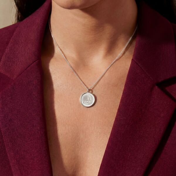 Monogram Harf Kolye | Gümüş