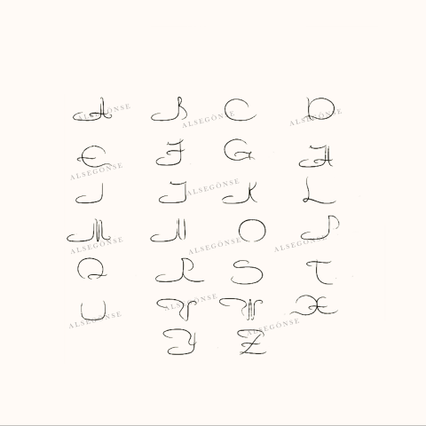 Monogram Harf Kolye