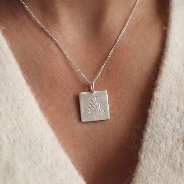 Monogram Harf Kolye | Gümüş