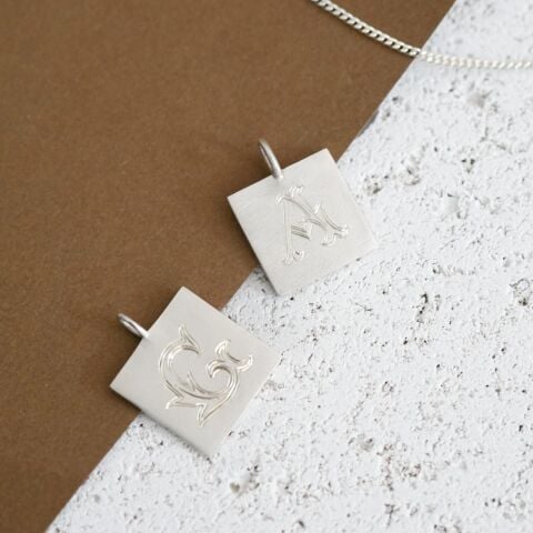 Monogram Harf Kolye | Gümüş