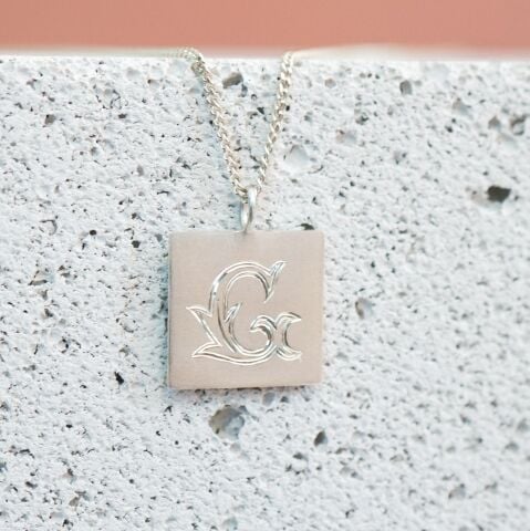 Monogram Harf Kolye | Gümüş