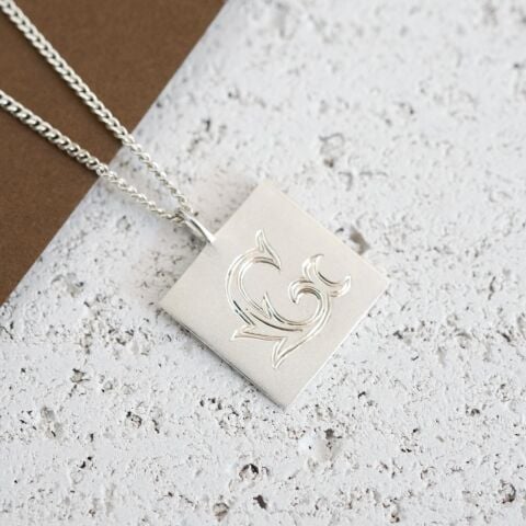 Monogram Harf Kolye | Gümüş