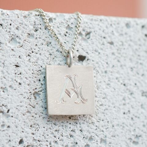 Monogram Harf Kolye | Gümüş