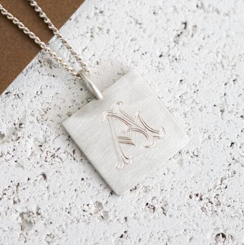 Monogram Harf Kolye | Gümüş