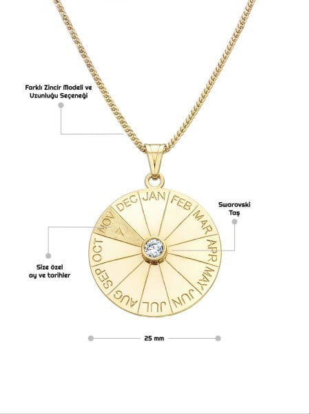 Takvim Altın Kolye