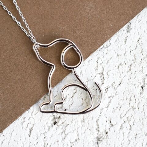 Köpek Kolye | Altın