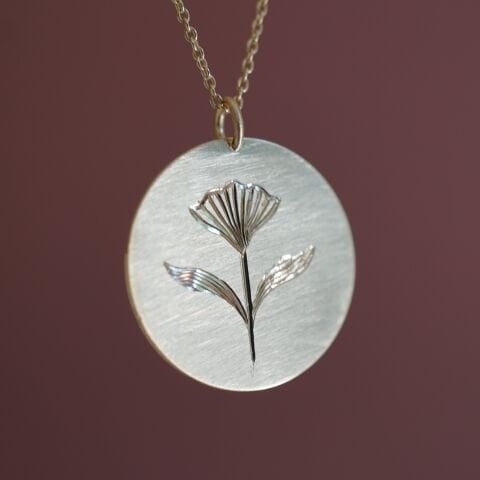 Nilüfer Kolye | Altın