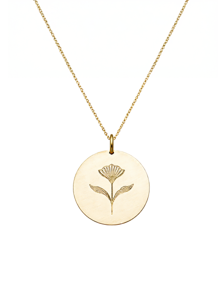 Nilüfer Kolye | Altın