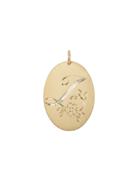 Blossom Monogram Altın Kolye Ucu