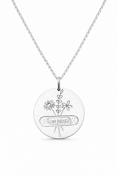I am Enough Plaka Kolye | Gümüş