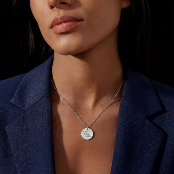 Monogram Harf Kolye | Gümüş