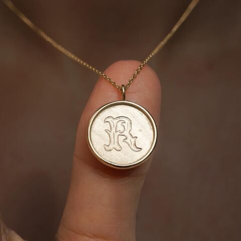 Monogram Harf Kolye No:01 | Altın