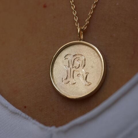 Monogram Harf Kolye No:01 | Altın