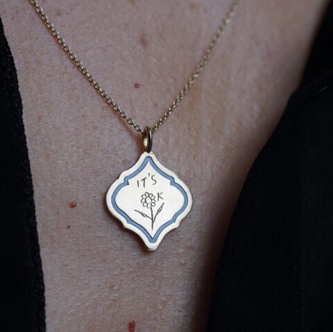 “It’s Ok” Kolye - Mine Detaylı | Altın