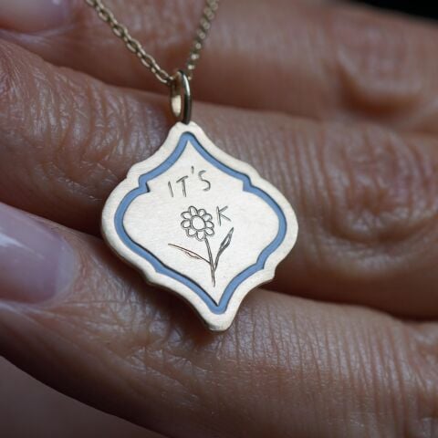 “It’s Ok” Kolye - Mine Detaylı | Altın