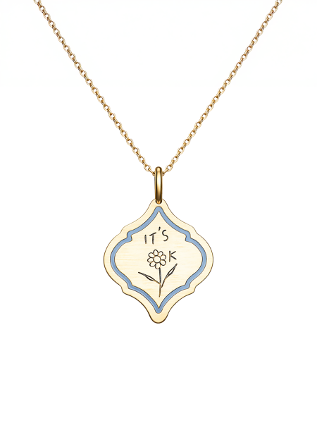 “It’s Ok” Kolye - Mine Detaylı | Altın