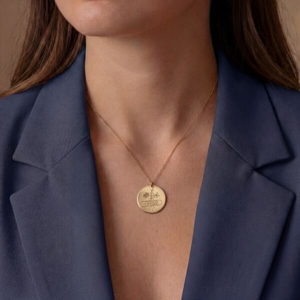 I am Enough Plaka Kolye | Altın