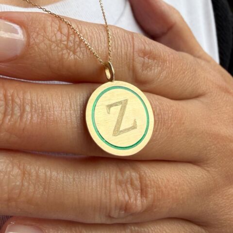 Harf Kolye - Mine Detaylı No: 03 | Altın