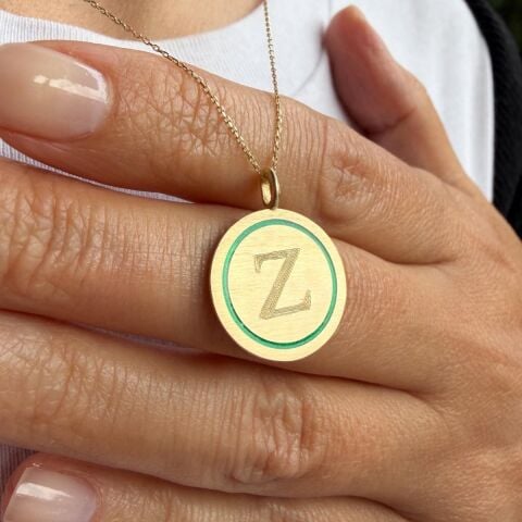 Harf Kolye - Mine Detaylı No: 03 | Altın