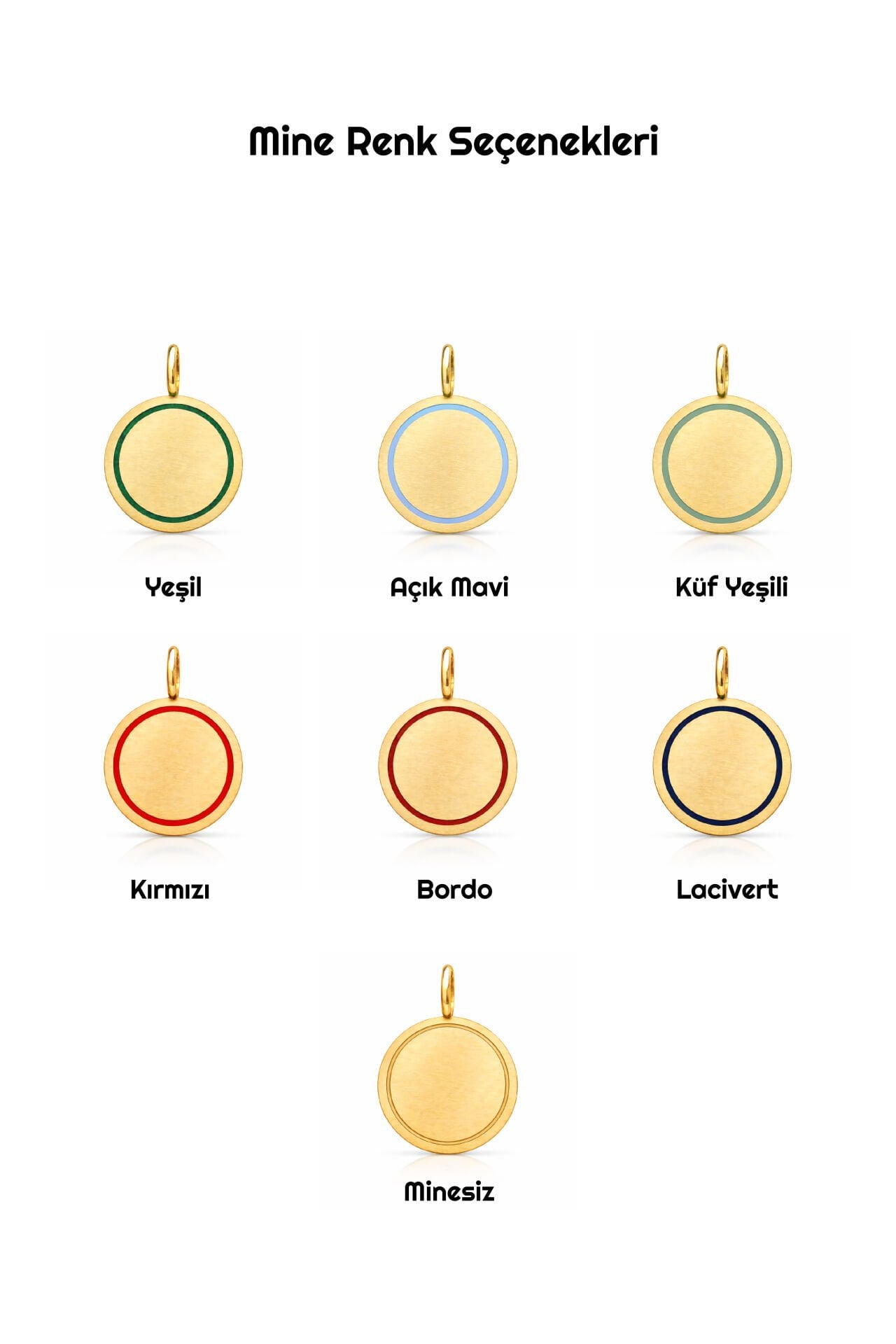 Harf Kolye - Mine Detaylı No: 03 | Altın